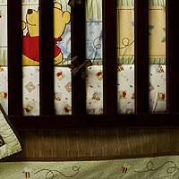   Pooh 4 Piece Crib Bedding Set + Musical Mobile   