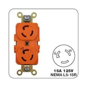   IG4700A AC Receptacle NEMA L5 15 Female Orange Duplex Isolated Ground