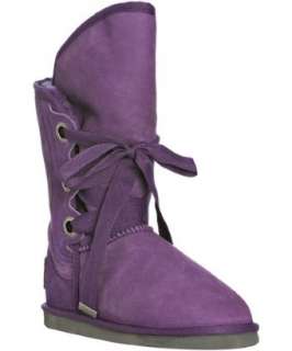 Australia Luxe purple shearling Bedouin short lace up boots 
