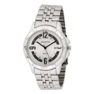 Manhattan Mens CM304152SLSL Japan Quartz Silver Tone Dress Watch