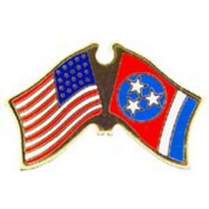  American & Tennessee Flags Pin 1 Arts, Crafts & Sewing