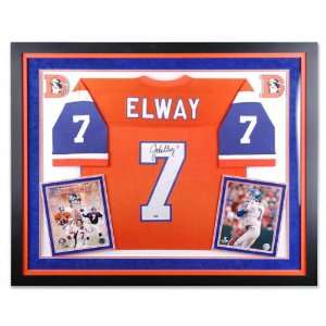 John Elway Denver Broncos Deluxe Framed Autographed 75th Anniversary 