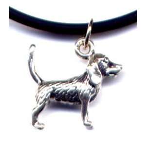   Black Beagle Ankle Bracelet Sterling Silver Jewelry