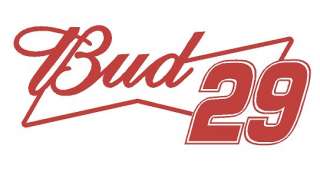Harvick / Budweiser / Nascar 29 Window Sticker  