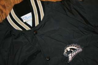   BRONCOS black snap JACKET Mens XL Hockey/Football/quilt lined  