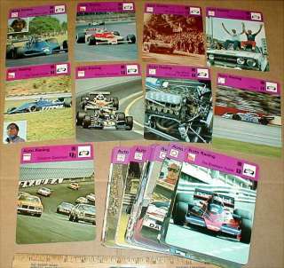   Racing Rare 120 complete vintage 1970s card set Formula Nascar  