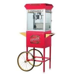   Popcorn Popper Machine Complete with Cart & 8 Oz Kettle 