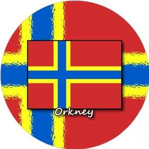  58mm Round Pin Badge Orkney Flag