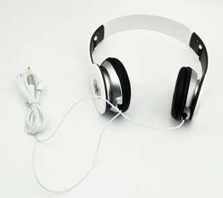 New white High Quality Stereo Headphones Earphone Headset For DJ PSP 