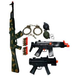 Kids Toy Army Weapon Gun Ak47 Machine Guns Play Set with B/o Grenades 