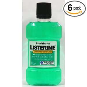 Listerine Antiseptic Mouthwash Fresh Burst 8.45 Oz / 250 Ml (Pack of 6 