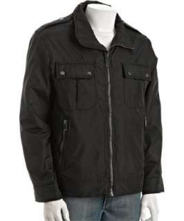 Marc New York black nylon zip front plush lined jacket   up to 
