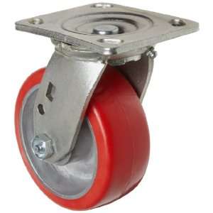 /Aluminum Hub Wheel Heavy Duty Swivel Plate Caster with Total Lock 