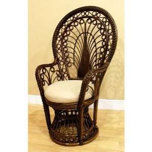 Hospitality Rattan 1106 9952 PEC Z 600 SM 311 Peacock Accent Chair in 