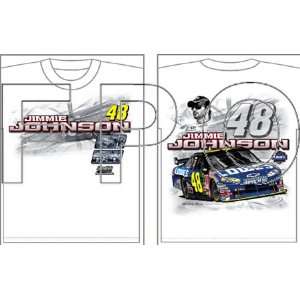  Jimmie Johnson 2009 White #48 Lowes Fall Car and Name T 