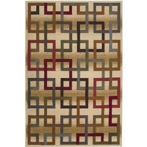  Surya Majestic Ivory Beige Contemporary Squares 53 x 73 Rug 
