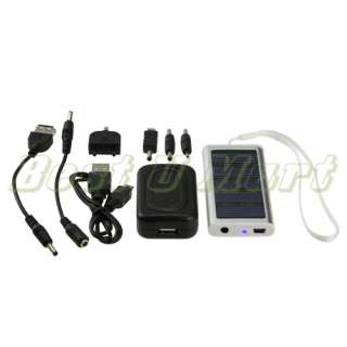   USB Charger For Cell Phone//PDA White Solar Panel Charger  