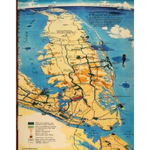  1938 New York City Long Island Map Parks Parkways Print 