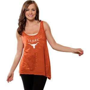    Texas Longhorns Womens Orange Fixture Hi Low Tank 