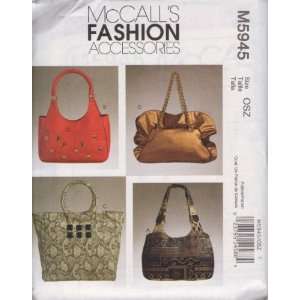  McCalls Fashion Accessories Pattern M5945 for Bags Arts 