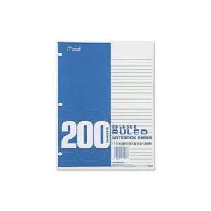  Mead Products   Notebook Paper, College Ruled, 200 Sht/Pk 