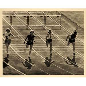  1936 Olympics Hurdles 80 Meter Race Finish Women Berlin 