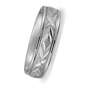  6.0 Millimeters Platinum 950 Wedding Ring with Swiss Cut 