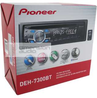 PIONEER DEH 7300BT CAR STEREO CD  BLUETOOTH RECEIVER  