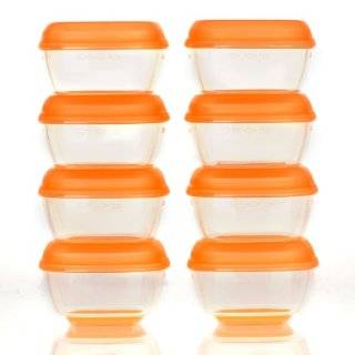 Vital Baby Press n Pop Mini Freezer Pots, Orange, 1 Ounce, 8 Pack