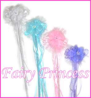 This auction is for 6 Fairy Princess Flower wands. 17 long.