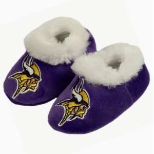  MINNESOTA VIKINGS OFFICIAL LOGO BABY BOOTIE SLIPPERS 3 6 