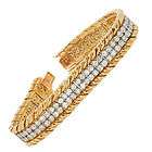 van cleef arpels vintage 18k platinum diamond straight line bracelet