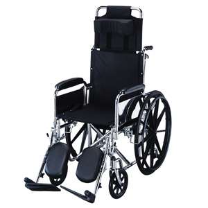 roscoe kr18e reclining 18 wheelchair w full arm elr slide tube steel 
