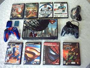 Playstation 2 PS2 Console System LOT *SUPERMAN RETURNS* Bundle 8 Games 