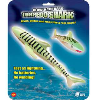Glow in the Dark Torpedo Shark Swimming Pool & Bath Toy  
