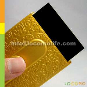 SLIDING Aluminium Business Credit Card Case Holder GOLD  