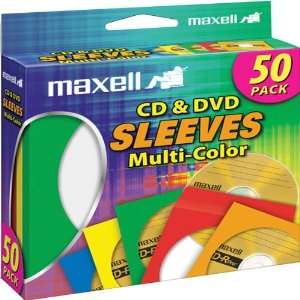  Multi Color CD/DVD Sleeves   50 Pack T43743 Electronics