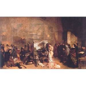   name The Artists Studio, By Courbet Gustave 