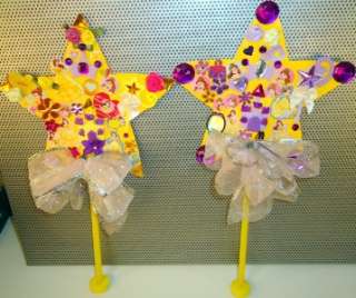 14 OOAK Disney Princess Handmade Yellow Star Wands / Party Favors *NEW 