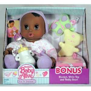  Newborn Baby Alive Sip N Snooze African American Doll in 