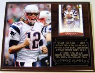 Tom Brady MVP #12 Patriots Legend NFL Photo Plaque (3)  
