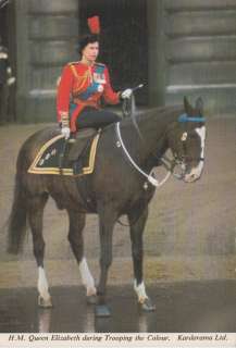 1973 QUEEN ELIZABETH RIDING SIDESADDLE HORSE POSTCARD  