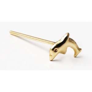  14kt Gold Nose Studs Piercing Jewelry   Dolphin   22g 