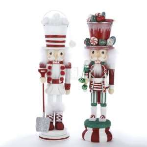   Snowball Bucket Hat and Candy Bucket Hat 2 Assorted Wooden Nutcrackers