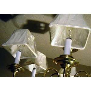 MINI, SHADES, for, CHANDELIER, or, CANDLE LIGHTS, OFF WHITE, CLIP 