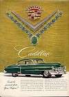 1951 Cadillac 4 door Van Cleef & Arpel Emerald Necklace PRINT AD