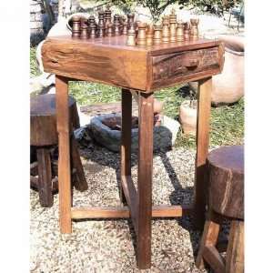  Hill Country Chess Table (Brown) (31H x 20W x 20D 