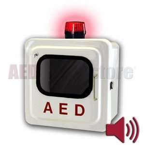  Outdoor Fiberglass AED Wall Cabinet w/Strobe & Alarm WHITE 