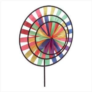  Rainbow Wind Wheel, Wind Sculptures & Spinners, Outdoor D 
