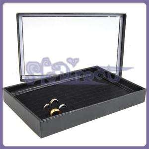 Velvet Ring Jewelry Tray Display Holder Case 100 Slots  